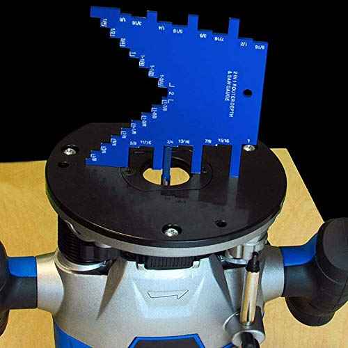 2 in 1 Step Depth Gauge for Router and Table Saw,Aluminum Step Depth Gauge for Setting up Blade Height