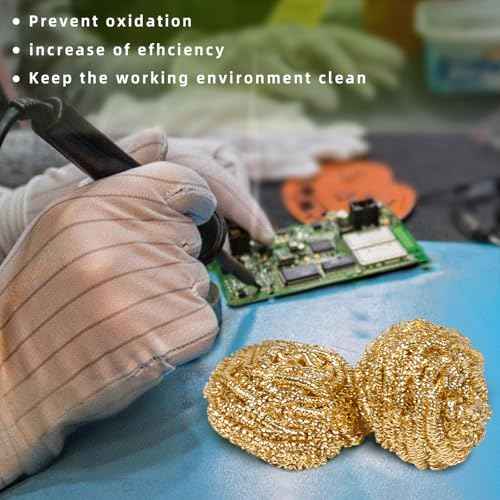 5 Pack Soldering Iron Tip Cleaner, Solder Tip Cleaning Brass Wire for Soldering Station, Interchangeable for Metcal