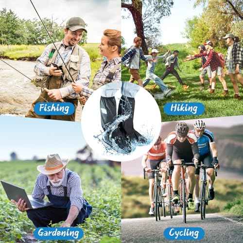 IwIeIaIrI Waterproof Rain Boot Shoe Cover Non-Slip Waterproof Boot Covers for Snow & Rain, Walking, Hiking & Motorcycle Gear Shoe Cover PVC Material with Safety Reflector Reusable & Foldable Black(XL)