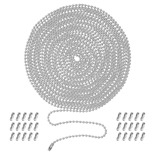 236-inch Ceiling Fan Pull Chain Extension with Connectors - Stainless Steel