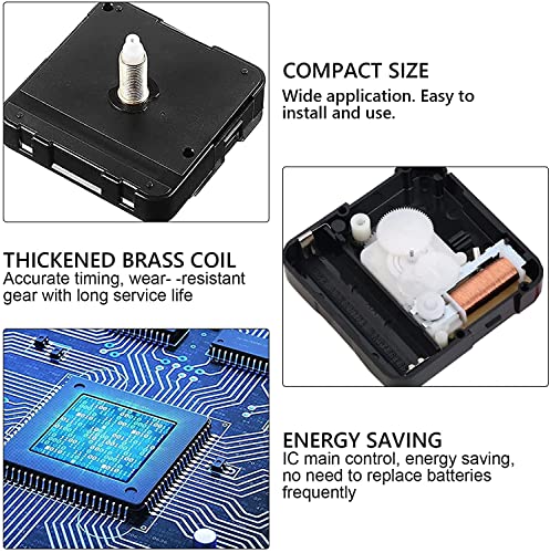 YOGINGO 16mm+23mm Quartz Wall Clock Mechanism Kit Silent Replacement with 5 Hands