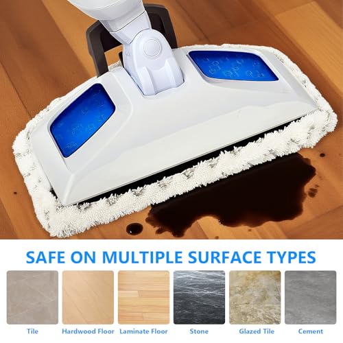 NXPPYY 4-Pack 1940/1806 Bissell Steam Mop Pads — 2 Soft Microfiber + 2 Scrubbing Pads, 19402/19404/19408/19409 Compatible