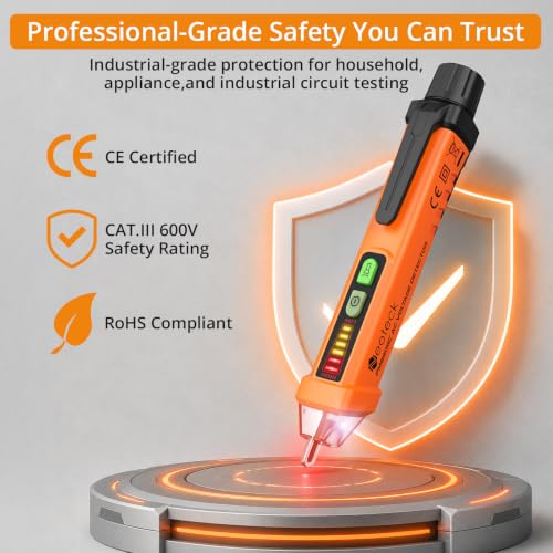 Neoteck Non-Contact Voltage Tester 12-1000V AC - Orange Variation