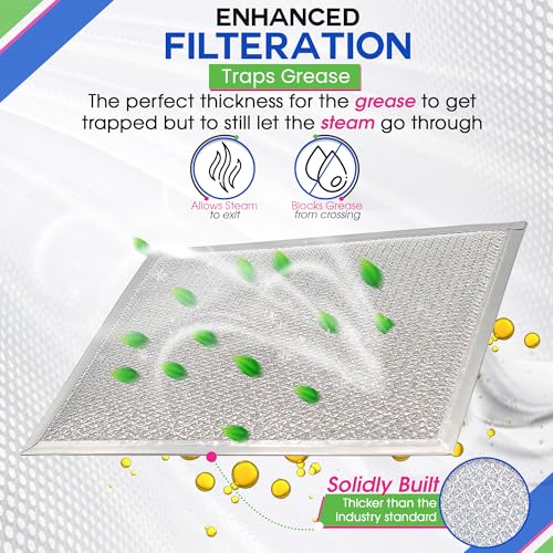 Range Hood Filter Replacement 8 x 9.5 in for Braun Nu-Tone BP55 — Aluminum Mesh, 1 Pack (Variation 1)