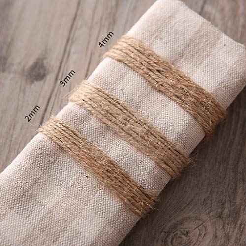 Quotidian Brown Natural 3 ply Jute Jute Twine Rolls 1/12" (0.2cm) 1000 Feet - Wrapping Picture Hanging Gardening