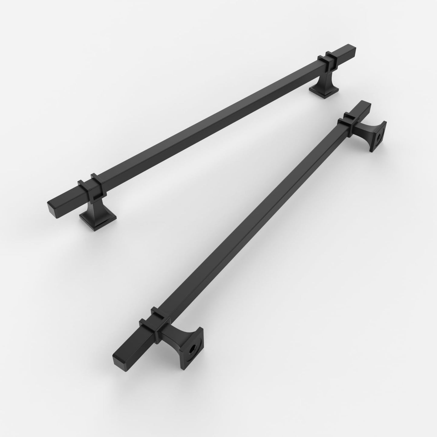 9BUILD 10 Pack 10Inch Matte Black Cabinet Pulls - Black Wardrobe & Kitchen T Bar Pulls
