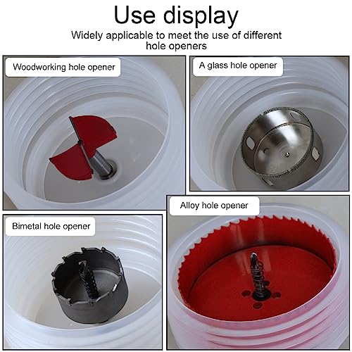 EMVANV Hole Saw Dust Bowl with Handle,Drill Dust Collector Rubber Scalable Dust Cover Collector for Ceiling Cutting Work and Other Drilling Works(Size:125mm)