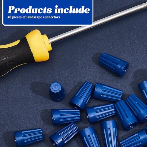 Waterproof Wire Connectors 40 pcs Landscape Splice Kit for Outdoor Wiring
