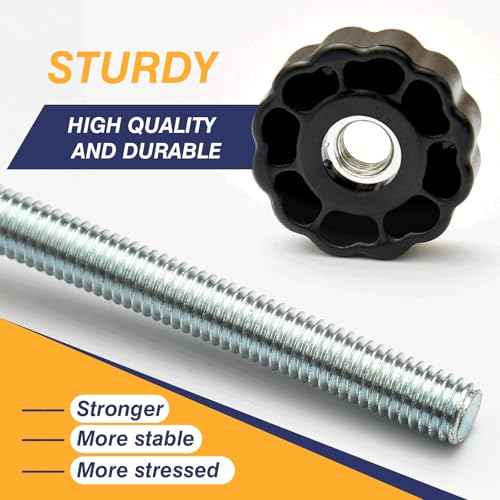 4 PCS Baby Gate Replacement Parts, 8MM Baby Gate Spindle Rods, Hardware Parts Kit for Pet & Dog Pressure Mounted Safety Gates, Extra Long Tension Gate Extender