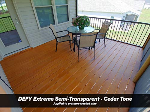 DEFY Extreme Wood Stain & Sealer in Cedar - 1 Gallon Waterproof Exterior Coating