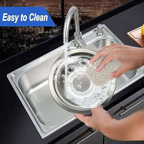 Bestong Electric Stove Drip Pans 4-Pack for GE/Hotpoint/Kenmore, 2x6" & 2x8", Chrome