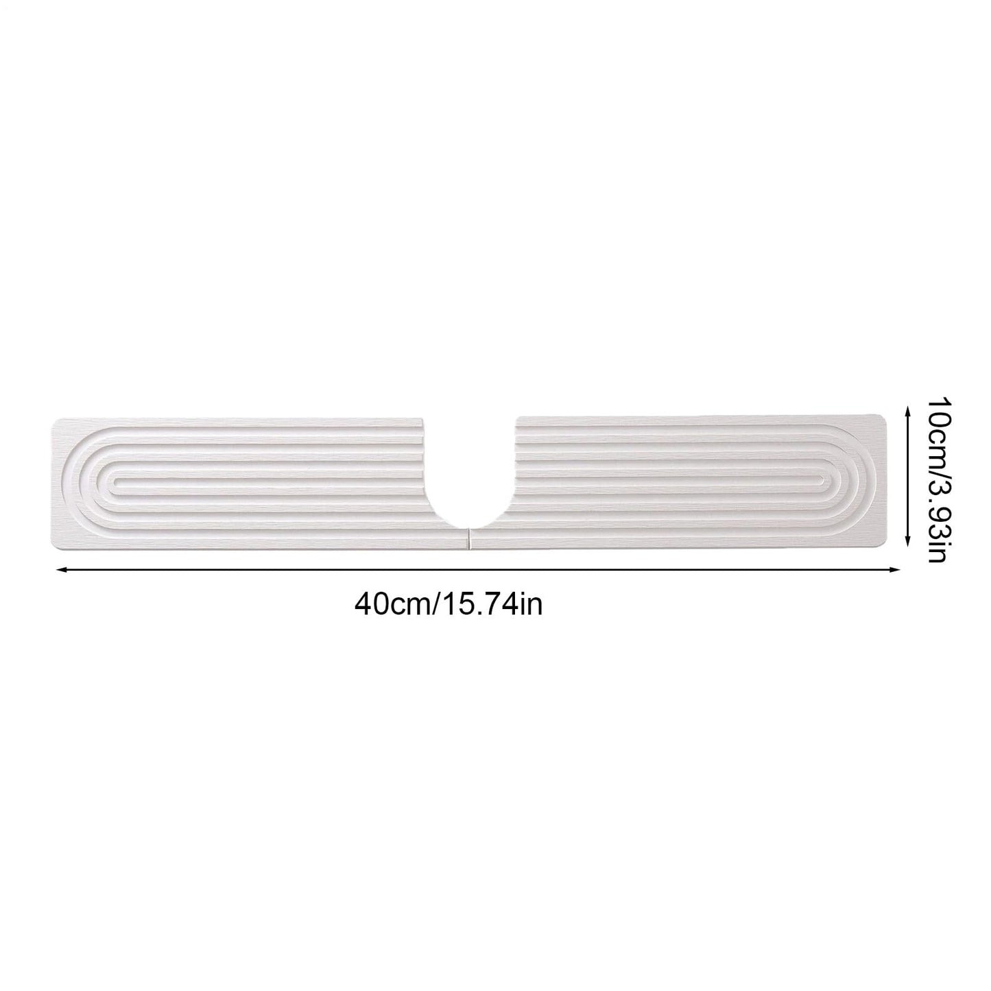 Sink Drip Mat - 12 Inch Diatomite Absorbent Faucet Protector for Free Surfaces, Quick Drying Stone Tray with Splash Guard Function, Kitchen and Bathroom Counter Tray for Soap Water Accessories