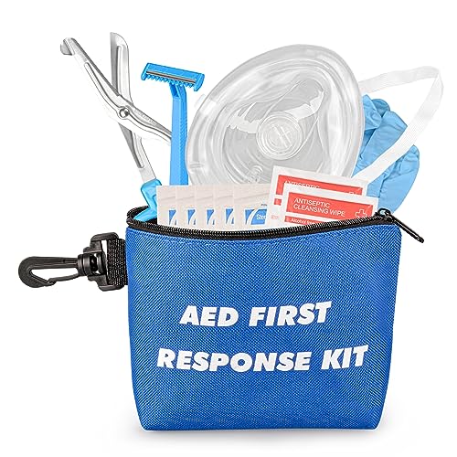 AED First Responder Kit with CPR Mask, First Aid Supplies & Training