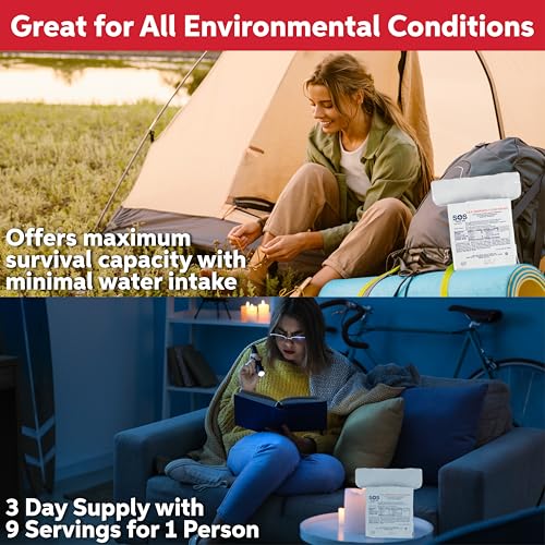 SOS Emergency Food Bars 3600 Calorie Shortbread Cookie - 3 Day Survival Supply, 5-Year Shelf Life, Individual Pack