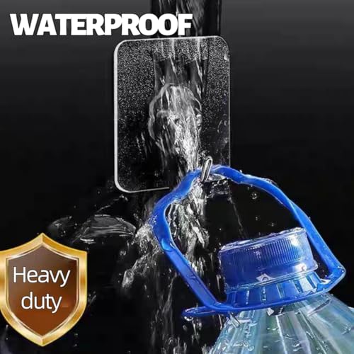 DDMY Transparent Adhesive Wall Hooks 50lb Max, Heavy Duty, 10 Pack