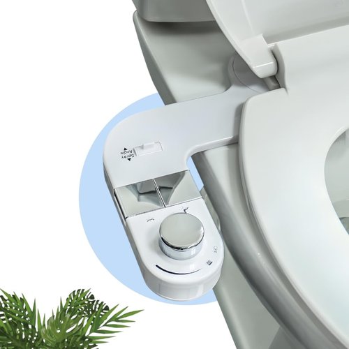 Bidet Toilet Seat Attachment Water Sprayer with Adjustable Pressure, Non-Electric Toilet Bidet,Eco Friendly with Dual Self-Cleaning Nozzles & Easy Installation