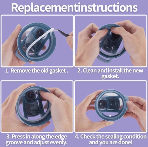 YINORD BlenderBottle Strada Gasket Replacement Kit — 8+4 Pcs Silicone Bottle Seals