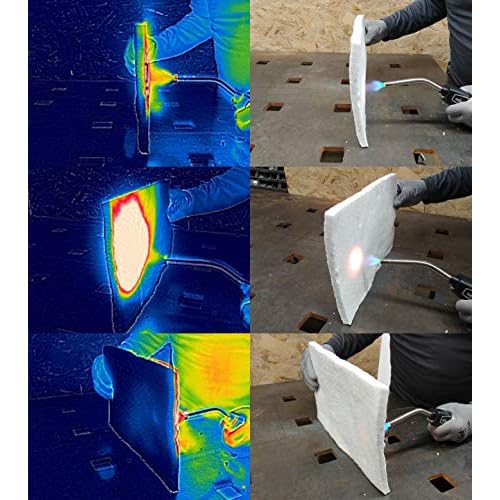 Ceramic Fiber Insulation, 1/4" Thick x 16" x 48", 2400F Fireproof Insulation Blanket, 3003E