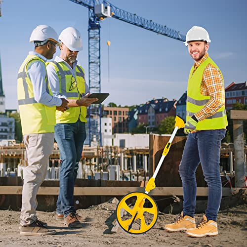 Zozen Yellow Measuring Wheel Digital Display – Imperial & Metric, 0.03% Accuracy