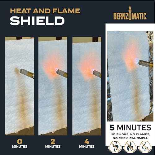 Bernzomatic Heat and Flame Shield with FormFoil Technology ? Moldable, Reusable, Heat Transfer Resistant 12''x12'' Protective Heat Shield with Grommets, Heat Resistant up to 2200¡ÆF