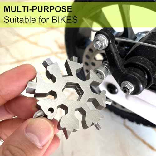 Stocking Stuffers for Men, Snowflake Multitool 2PCS 18 in 1 Stainless Steel Snowflake Multi Tool, Cool Gadgets for Outdoor Travel Camping Daily