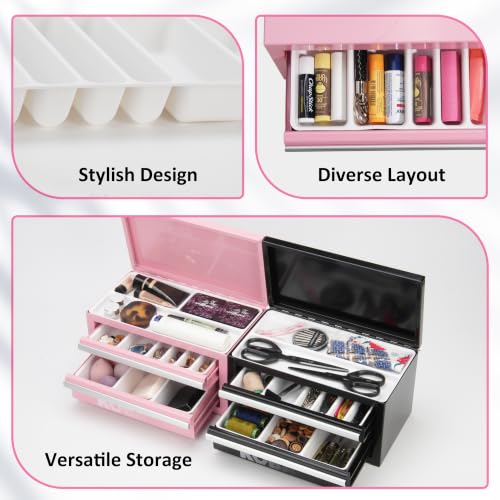 LUVCOSY Friction Slide 6-Pack Tool Box Organizer Trays for Kobalt 2-Drawer Mini Toolbox (10.36x5.75x0.55; 8.98x4.92x1.14; 8.98x4.92x2.05) – Drawer Inserts