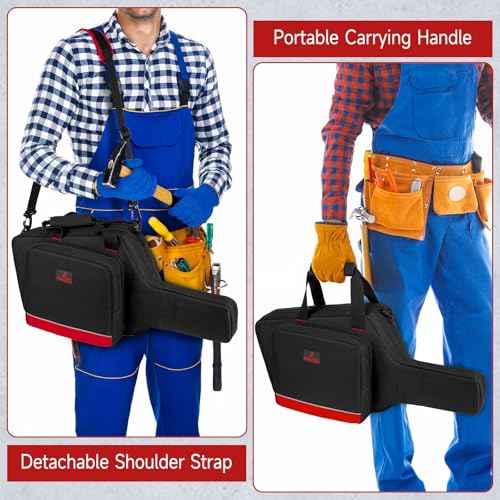 Mini Chainsaw Case Compatible with Milwaukee Electric Tool M18/ M12/CRDLSS 12V Fuel Hatchet 6In 8In Pruning, Waterproof Chainsaw Storage Bag Fits for RYOBI & Chrome (3004-20) & Accessories (Bag Only)