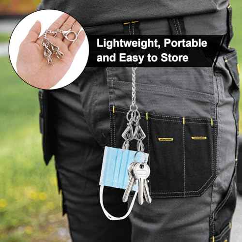 18 PCS Metal Glove Clip Glove Clips for Work Glove Holders Safety Glove Clip Steel Glove Clip with 2 Alligator Clip for Belt Loop, Construction, Camping, Outdoor Activities