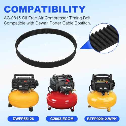 AC-0815 Air Compressor Replacement Belts£¬Compatible with Craftsman,also for DeWalt Oil Free Air Compressor£¬Part Numbers CAC-1311, CAC-1342