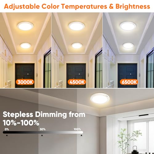 Bairth 7-Inch Rechargeable Motion Sensor Ceiling Light 8000mAh, 3 CCT Modes