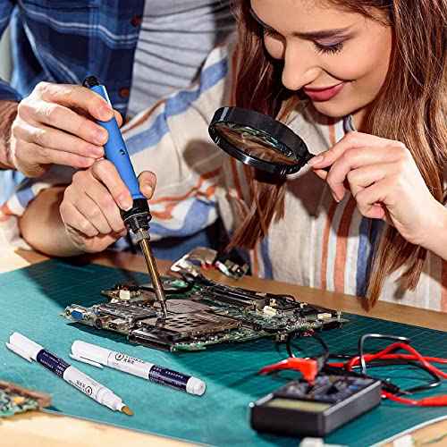 3 Pieces No Clean Soldering Pen Rosin Solder Pen for Electronics Tabbing Wiring Liquid Solder, Welding Maintenance of PCB Board