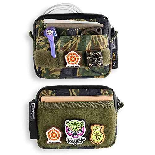 TACTICAL GEEK Storage A3 EDC Pouch Organizer, Nylon Multi-Functional Utility Small Tool Pocket, Multi-Purpose Molle EDC Gadget Storage Pouch, Nylon Compact Organizer for Daily Carry Camo
