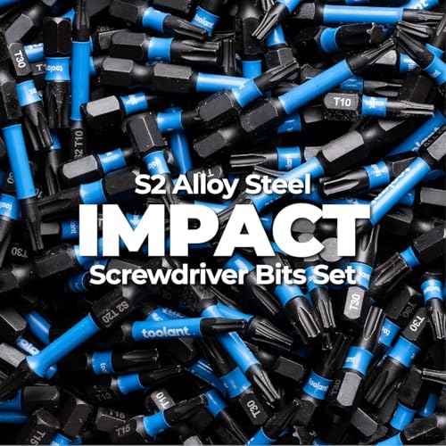 toolant 2¡± Impact Torx Bits 10pack (T25), 1/4¡± Hex-Shank S2 Steel Screwdriving Star Bits, CNC Machined Tips Magnetic Power Bit, with Storage Box