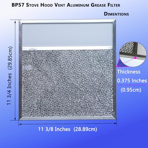MADHUT BP57 Range Hood Filter with Light Lens 11-3/8 x 11-3/4 in for 43000 Series