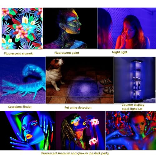 UV Black Light LED Strip 1ft for Fluorescent Tapestry & Party Decor