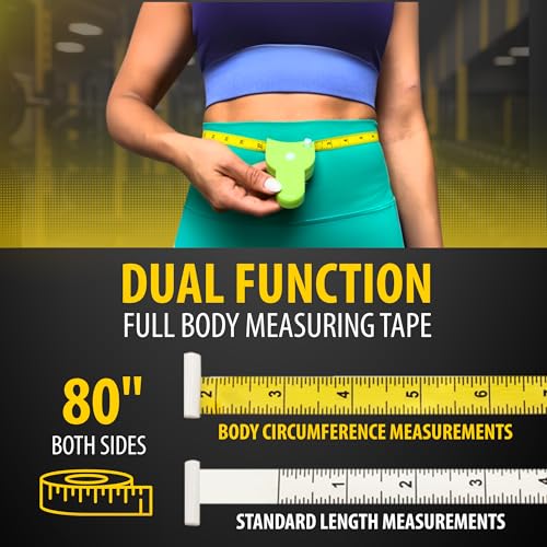 Perfect Measuring Tape Green 80 Inch Body Tape Measure with Lock – Dual Color & Flexible Vinyl