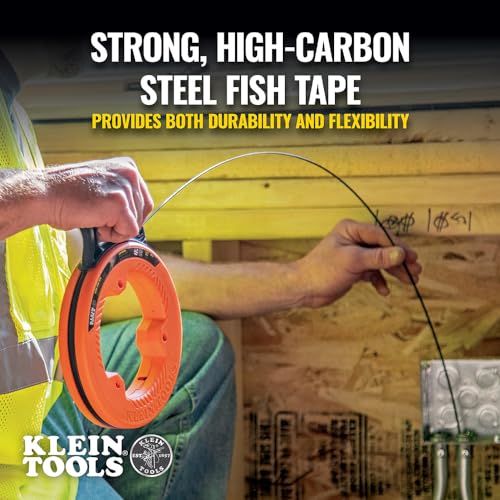 Klein Tools 50-Foot Steel Fish Tape for Electrical Wiring