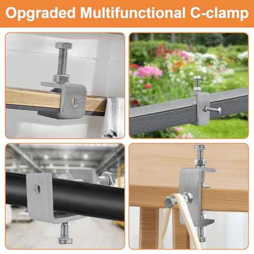 304 Stainless Steel C-Clamps,20mm Mini Tiger Clamps for Woodworking,C-Clamp 4 pack