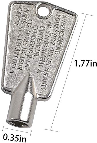 2 Pack Freezer Door Key for Frigidaire & Kenmore, Metal 216702900 replacement