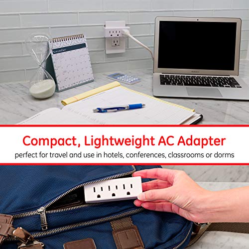 GE White 3-Outlet Wall Power Extender, Indoor Indoor Use, 1 Pack