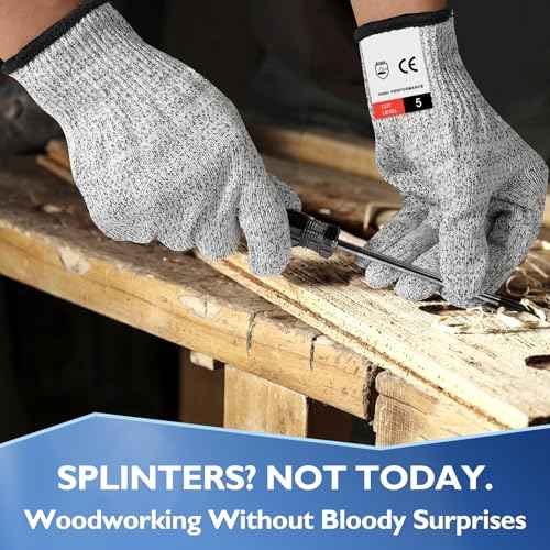 Cut Resistant Gloves, Level 5 Protection, Food Grade Safety Gloves for Mandolin Slicing, Multiple Sizes