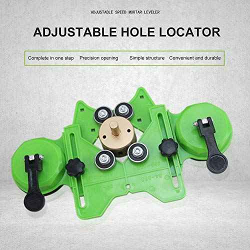 Drill Bit Hole Saw Guide, Adjustable Tile Hole Cutter Centering Locator Holder Jig Fixture for Ceramic,Tile,Glass(Orange)(Color:Green)