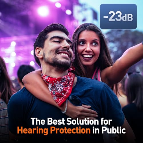 Reure Blue High Fidelity Ear Plugs - Noise Cancelling Silicone Ear Protection for Concerts & Travel