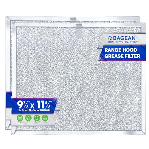 Stove Vent Filter 9.9 x 11.6 in – Fits Nutone Broan 97007894 (Variation 2), Aluminum Range Hood Filter