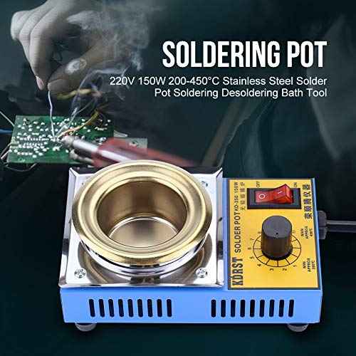 Solder Pot, 150W 110V, 50mm Soldering Bath Titanium Plate, Capacity 500g 200-450¡Æc, for Welding and Soldering Bath, Transformers