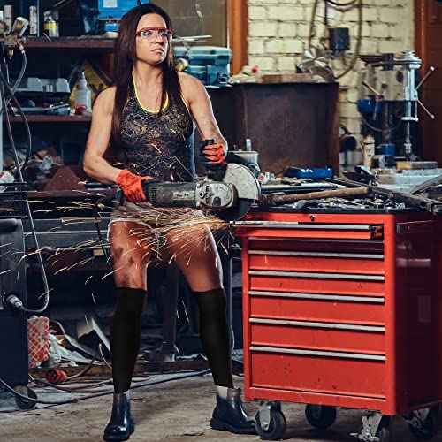 Zhanmai Cut Resistant Leg Sleeves Bite-Proof Protective Leg Sleeves for Welding, Lawn Mowing Guard Safety