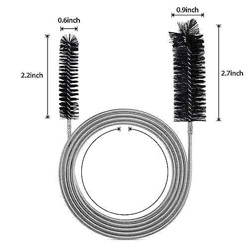 Drain Brush Pipe Cleaning Brush Slim Drain Hole Cleaning Tool Hose Flexible Feeding Tube Cleaning Brush Black Color