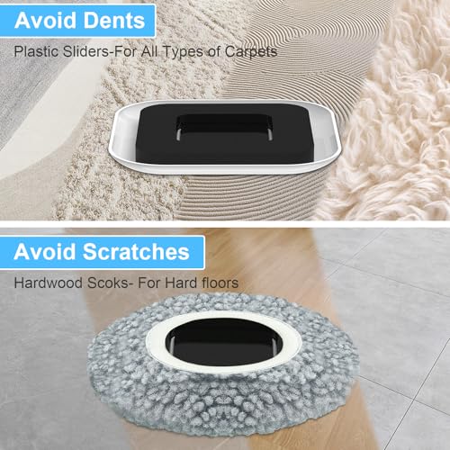 4.3in Multi-Surface Furniture Sliders 3-in-1 Kit with Plush Socks & Extender (8+4+1 Pack) - Easy Furniture Moving