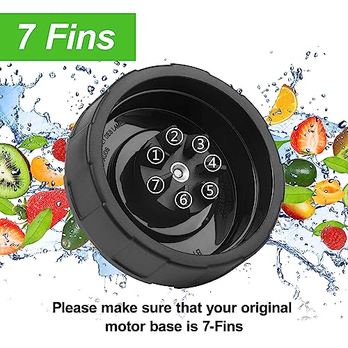 Ruioaw 7-Fins Replacement Blade for Ninja Blender CO101B SS101Q SS151 - Durable 420 Stainless Steel