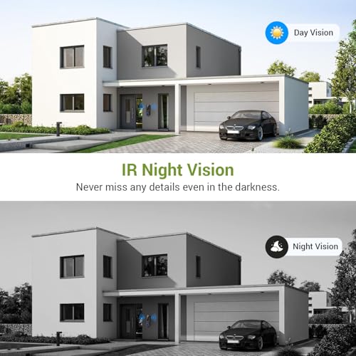 Lunelyx Black 1080P Wireless Video Doorbell Camera with Night Vision, AI Human Detection, Two-Way Audio & Cloud Storage